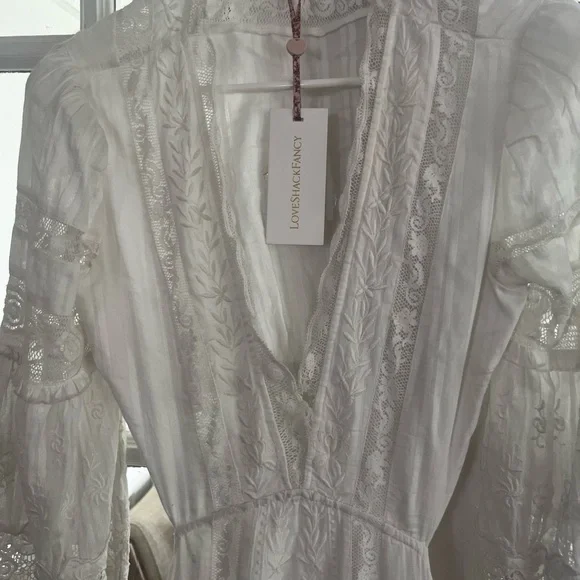 LoveShackFancy Elegant White Backless Dress - Picture 9 of 16